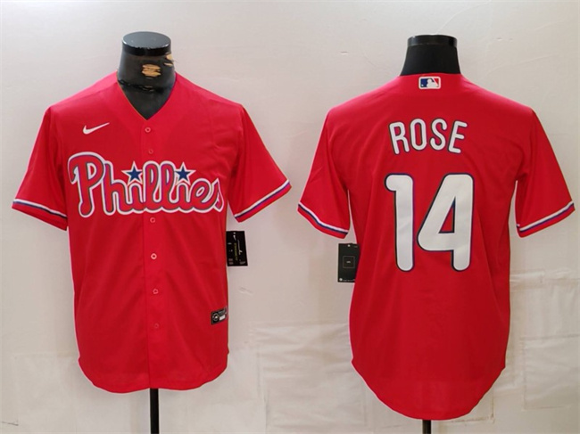 Men's Philadelphia Phillies #14 Pete Rose Red Cool Base Stitched Jersey Men's Philadelphia Phillies #14 Pete Rose Red Cool Base Stitched Jersey